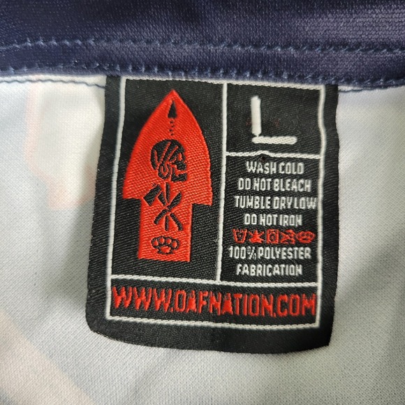 Oaf Nation Mens Large Navy AOP Floral Rifle Performance Button Up Short Sleeve - Picture 4 of 5